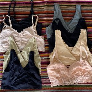 Lot of 8 Nursing bras small and medium